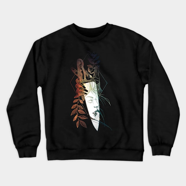 The Girl And The Knife As a Mirror Crewneck Sweatshirt by MythicalWorld